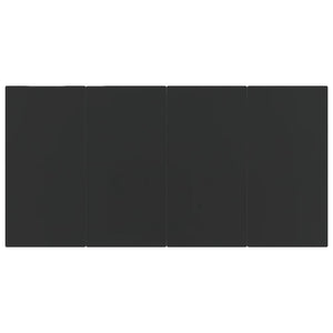 Set da Pranzo da Giardino 7 pz Nero con Cuscini in Polyrattan 3185192