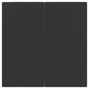 Set Salotto Giardino 3 pz con Cuscini Nero e Grigio Polyrattan 3185197