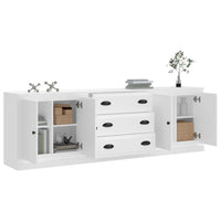 Credenze 3 pz Bianco in Legno Multistratocod mxl 116356