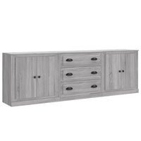 Credenze 3 pz Grigio Sonoma in Legno Multistrato 3185221