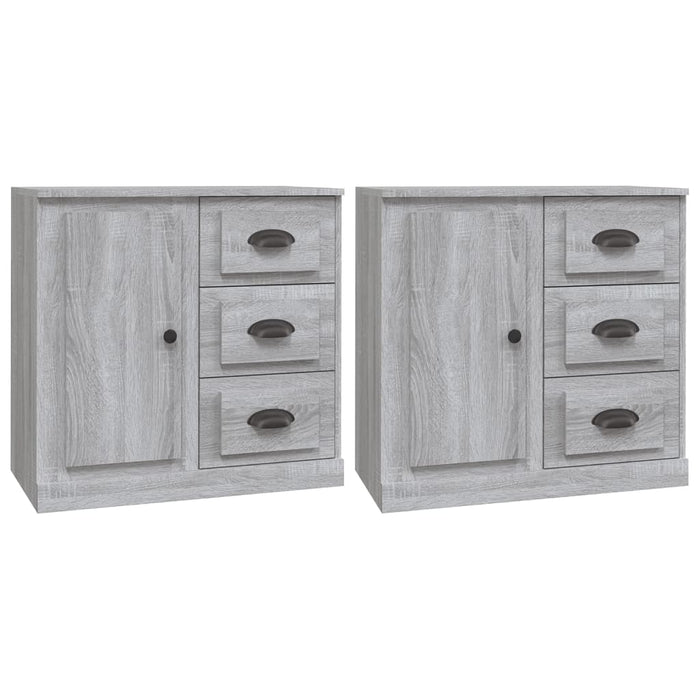 Credenze 2 pz Grigio Sonoma in Legno Multistrato 3185229