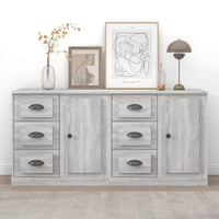 Credenze 2 pz Grigio Sonoma in Legno Multistrato 3185229