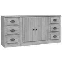 Credenze 3 pz Grigio Sonoma in Legno Multistratocod mxl 77521