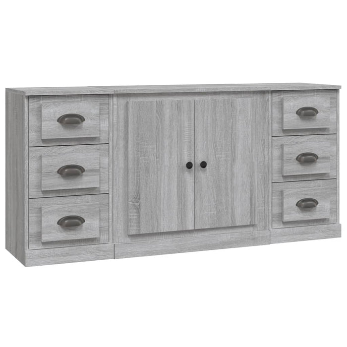 Credenze 3 pz Grigio Sonoma in Legno Multistratocod mxl 77521