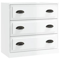 Credenze 2 pz Bianco Lucido in Legno Multistrato 3185241