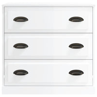 Credenze 2 pz Bianco Lucido in Legno Multistrato 3185241