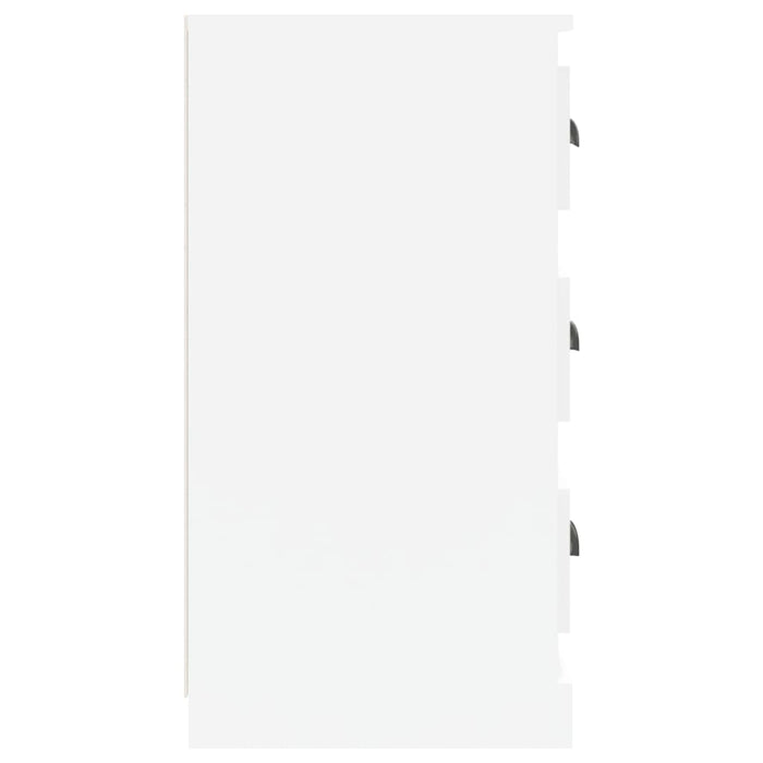 Credenze 2 pz Bianco Lucido in Legno Multistrato 3185241