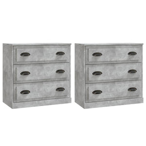 Credenze 2 pz Grigio Cemento in Legno Multistrato 3185243