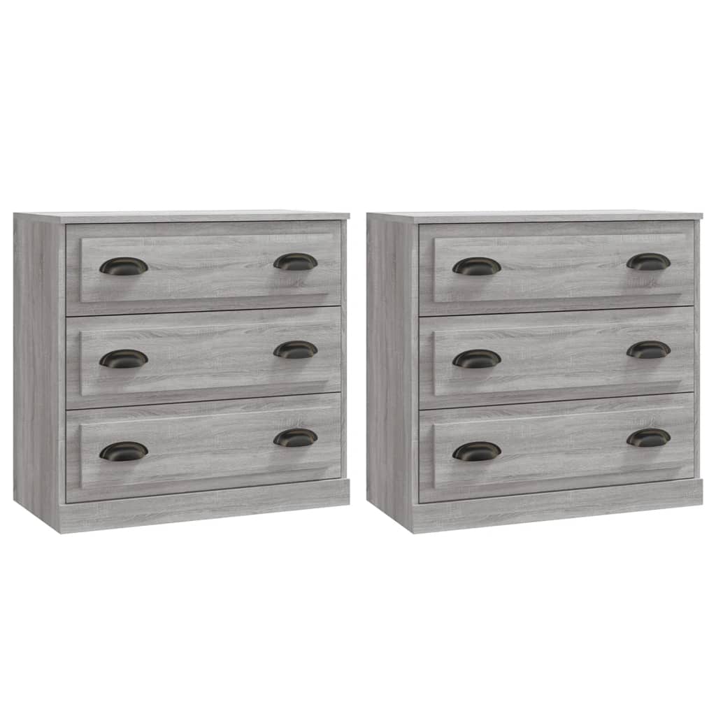 Credenze 2 pz Grigio Sonoma in Legno Multistrato 3185245