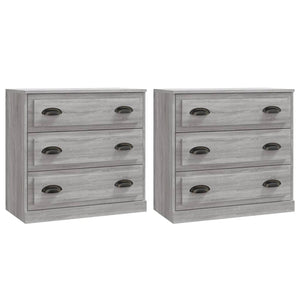 Credenze 2 pz Grigio Sonoma in Legno Multistrato 3185245