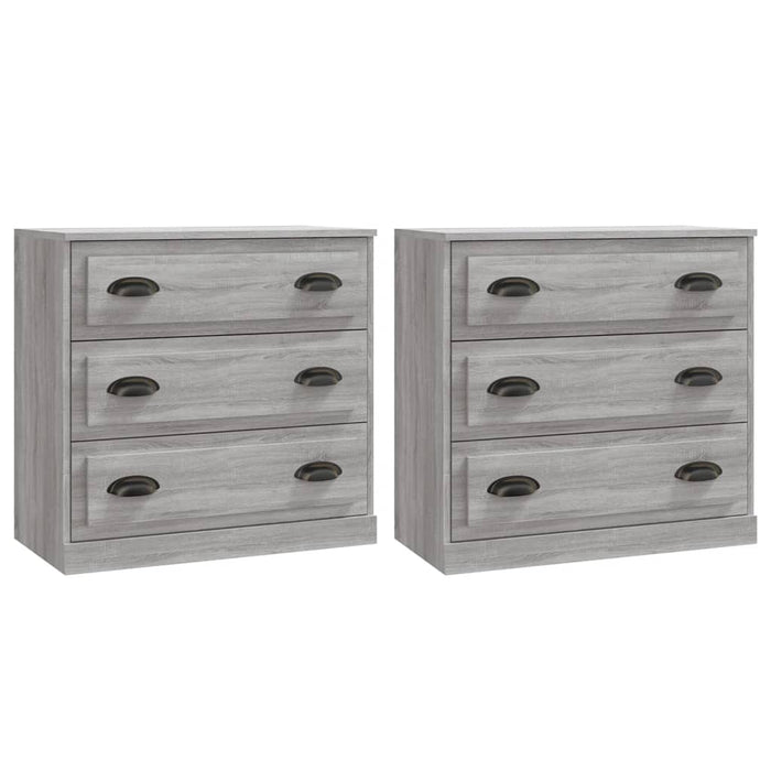 Credenze 2 pz Grigio Sonoma in Legno Multistrato 3185245