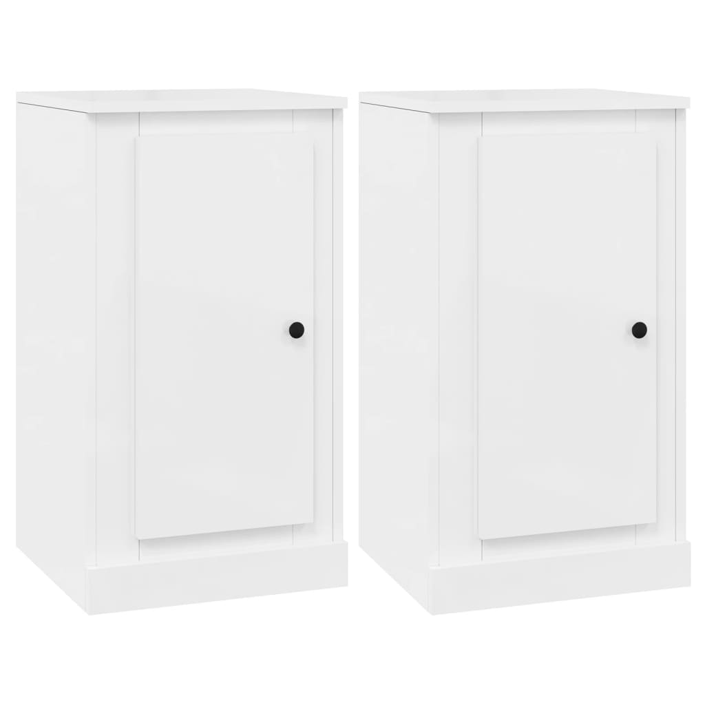 Credenze 3 pz Bianco Lucido in Legno Multistrato 3185249