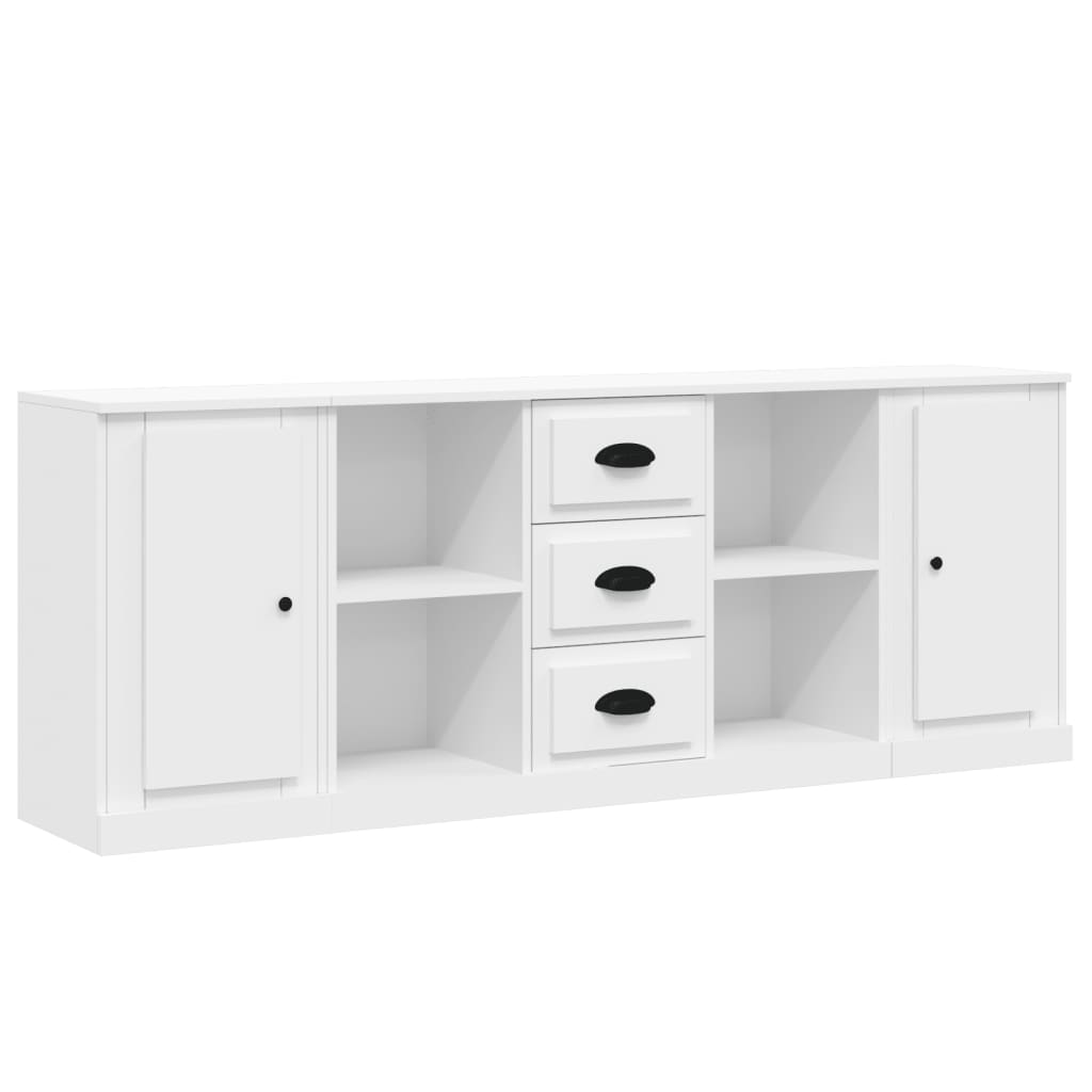 Credenze 3 pz Bianco in Legno Multistratocod mxl 101459