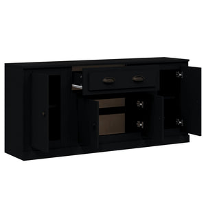 Credenze 3 pz Nere in Legno Multistrato 3185272