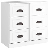 Credenze 2 pz Bianco Lucido in Legno Multistrato 3185281