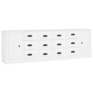Credenze 3 pz Bianco in Legno Multistrato 3185287