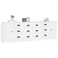 Credenze 3 pz Bianco in Legno Multistrato 3185287