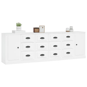 Credenze 3 pz Bianco in Legno Multistrato 3185287