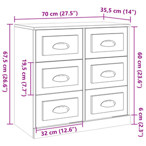 Credenze 3 pz Bianco in Legno Multistrato 3185287