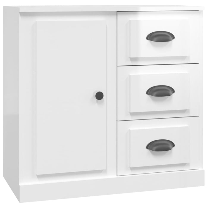 Credenze 3 pz Bianco Lucido in Legno Multistrato 3185289