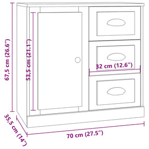 Credenze 3 pz Bianco Lucido in Legno Multistrato 3185289