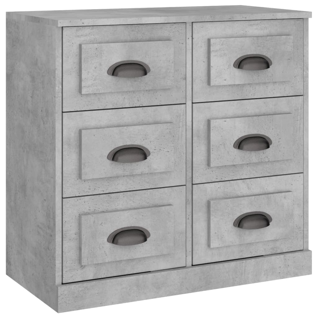 Credenze 3 pz Grigio Cemento in Legno Multistrato 3185291
