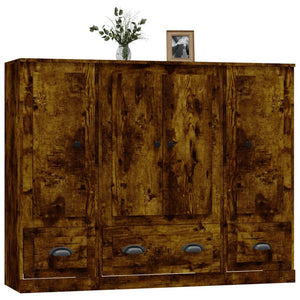 Credenze 3 pz Rovere Fumo in Legno Multistrato 3185300