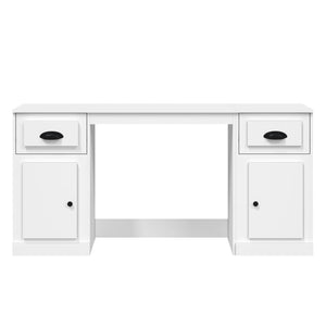 Scrivania con Armadietto Bianco in Legno Multistrato 3185327