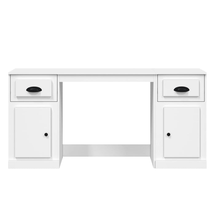 Scrivania con Armadietto Bianco in Legno Multistrato 3185327