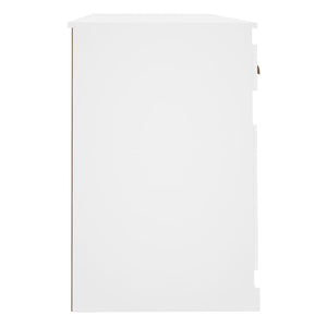 Scrivania con Armadietto Bianco in Legno Multistrato