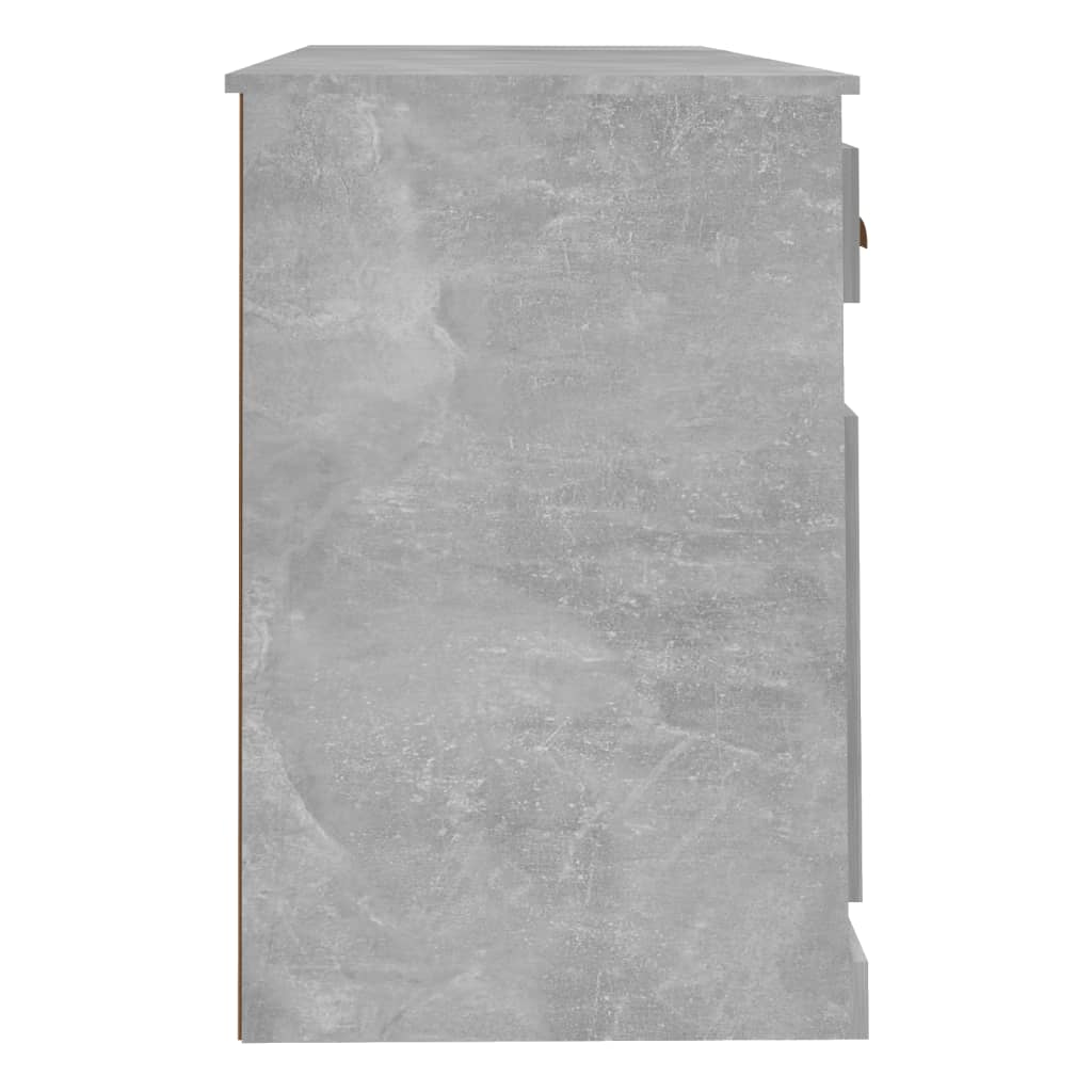 Scrivania con Armadietto Grigio Cemento in Legno Multistrato 3185331