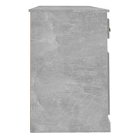 Scrivania con Armadietto Grigio Cemento in Legno Multistrato 3185331
