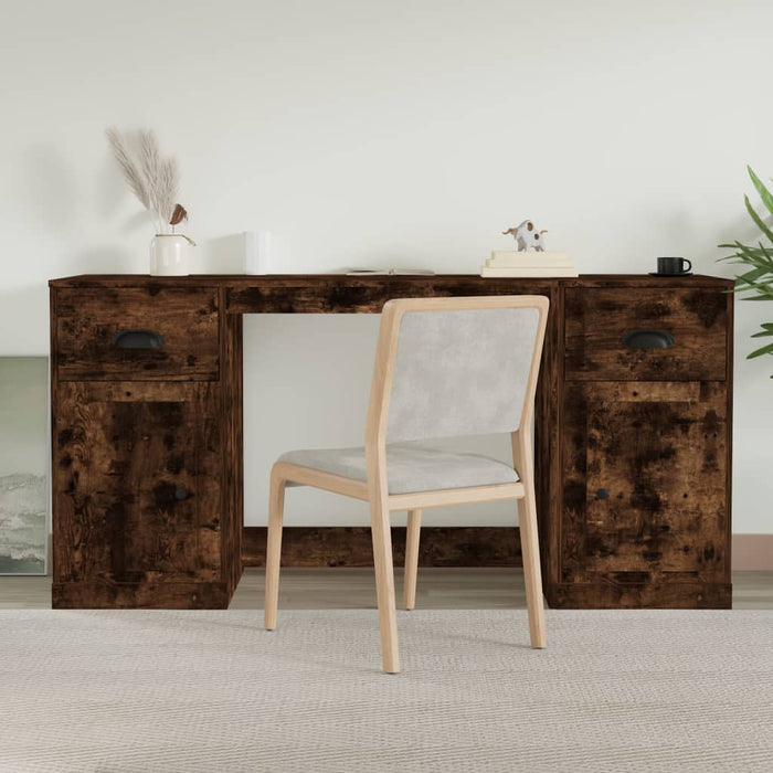 Scrivania con Armadietto Rovere Fumo in Legno Multistratocod mxl 77346