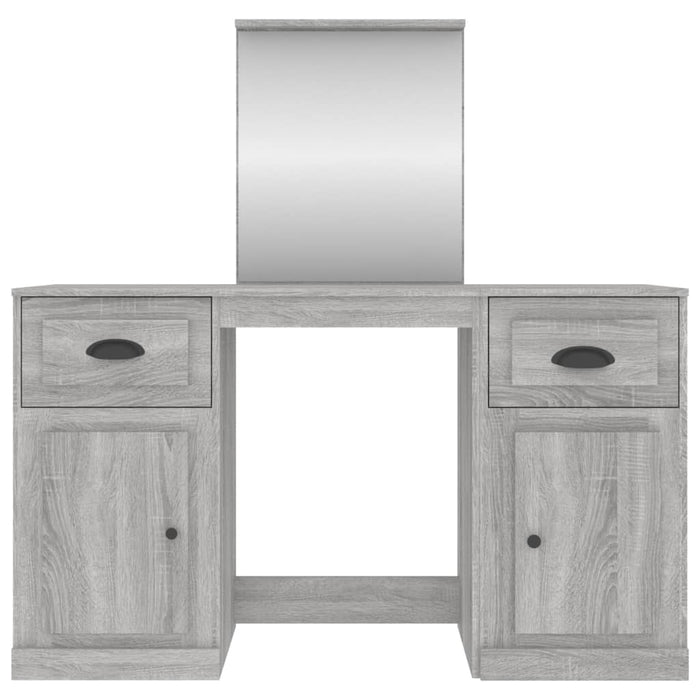 Toilette di design con specchio 130 x 50 x 132,5 cm sonoma grigio 02_0006316