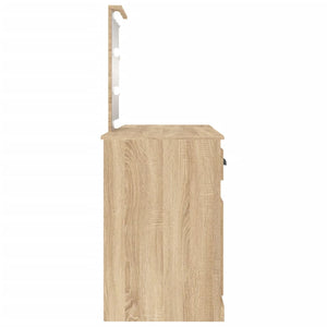 Toeletta con LED Rovere Sonoma 130x50x132,5 cm 3185346