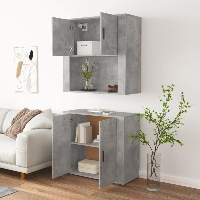 Credenza Grigio Cemento in Legno Multistrato 3185355