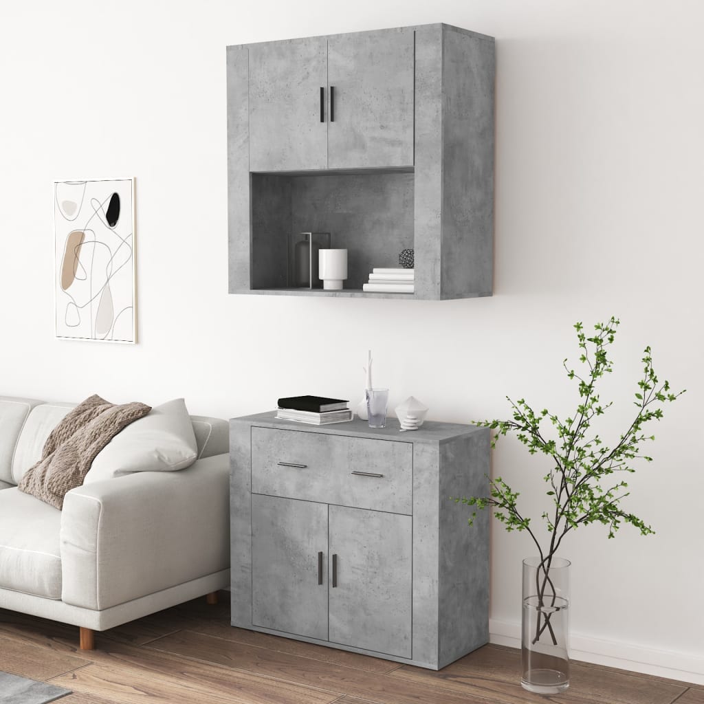 Credenza Grigio Cemento in Legno Multistrato 3185371