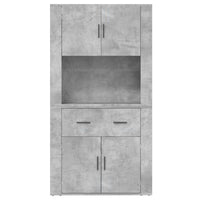 Credenza-Buffet-Armadio da cucina Grigio Cemento in Legno Multistrato