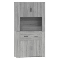 Credenza-Buffet-Armadio da cucina Grigio Sonoma in Legno Multistrato 950765