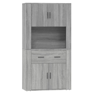 Credenza-Buffet-Armadio da cucina Grigio Sonoma in Legno Multistrato 950765