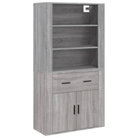 Credenza-Buffet-Armadio da cucina Grigio Sonoma in Legno Multistrato 605634