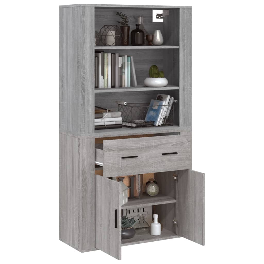 Credenza Grigio Sonoma in Legno Multistrato 3185381