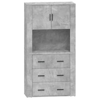 Credenza-Buffet-Armadio da cucina Grigio Cemento in Legno Multistrato 110253