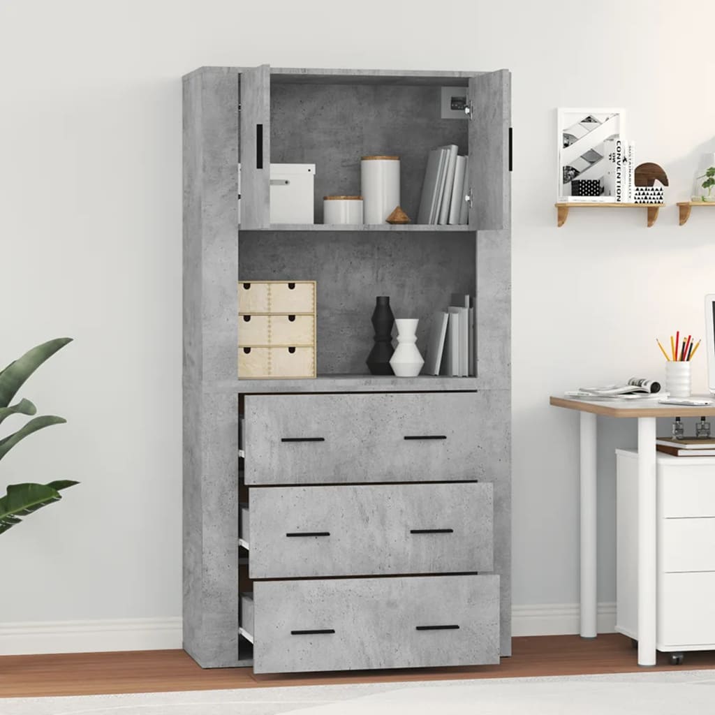 Credenza Grigio Cemento in Legno Multistratocod mxl 77336
