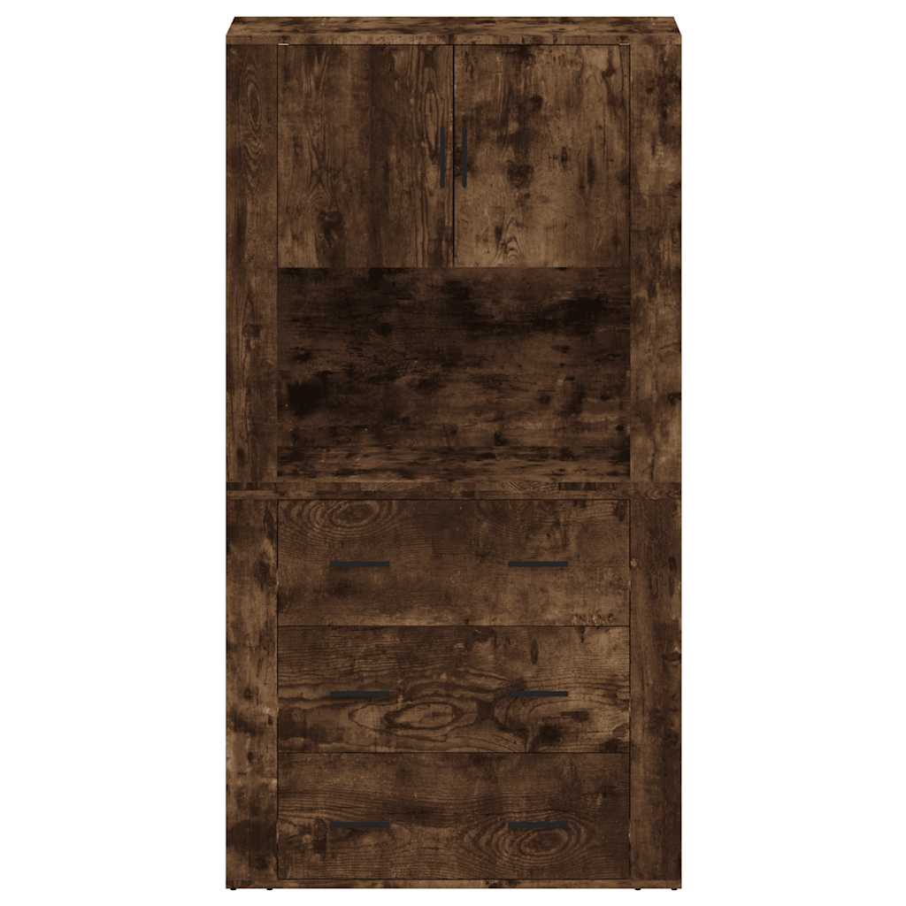 Credenza-Buffet-Armadio da cucina Rovere Fumo in Legno Multistrato 705835