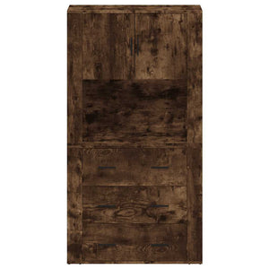 Credenza-Buffet-Armadio da cucina Rovere Fumo in Legno Multistrato 705835