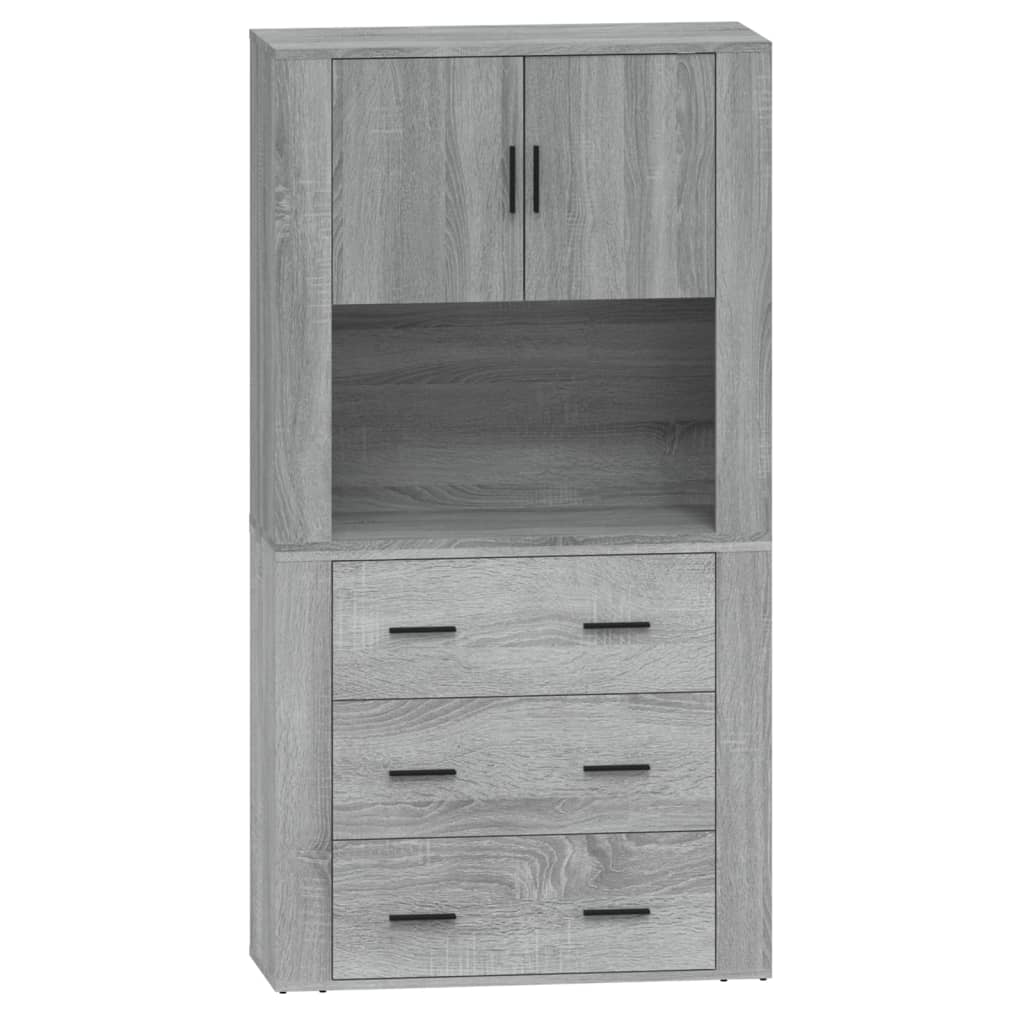 vidaXL Credenza Grigio Sonoma in Legno Multistrato