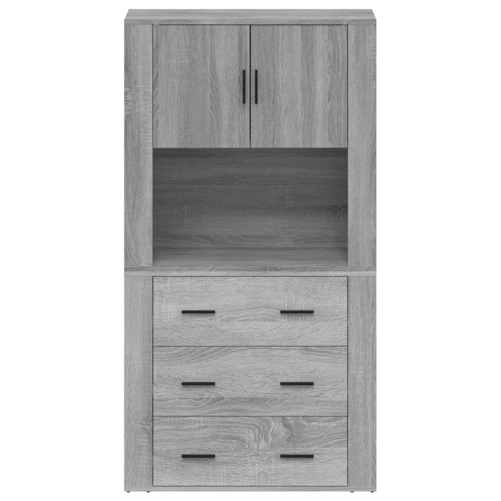vidaXL Credenza Grigio Sonoma in Legno Multistrato