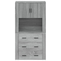 Credenza-Buffet-Armadio da cucina Grigio Sonoma in Legno Multistrato 391661