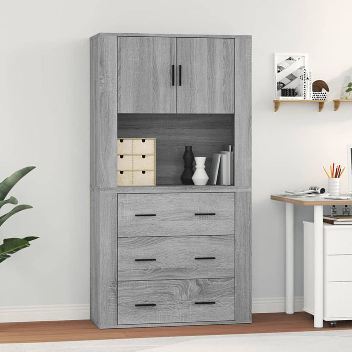 Credenza Grigio Sonoma in Legno Multistrato 3185389